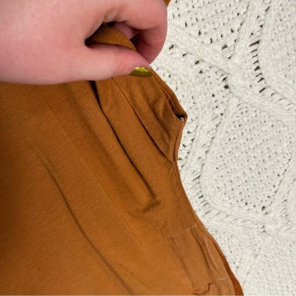 NWT UMGEE Orange White Ombre Michele Dress Cotton Linen Maxi Shirt Dress Boho - Picture 6 of 11